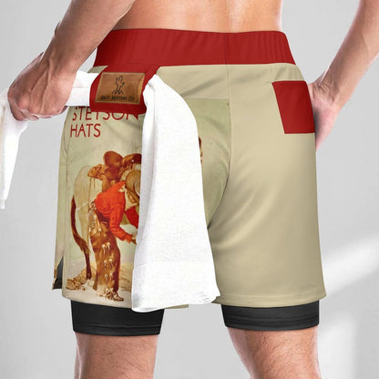 Throwin’ Shoes Vintage Poster Sports Beach Shorts