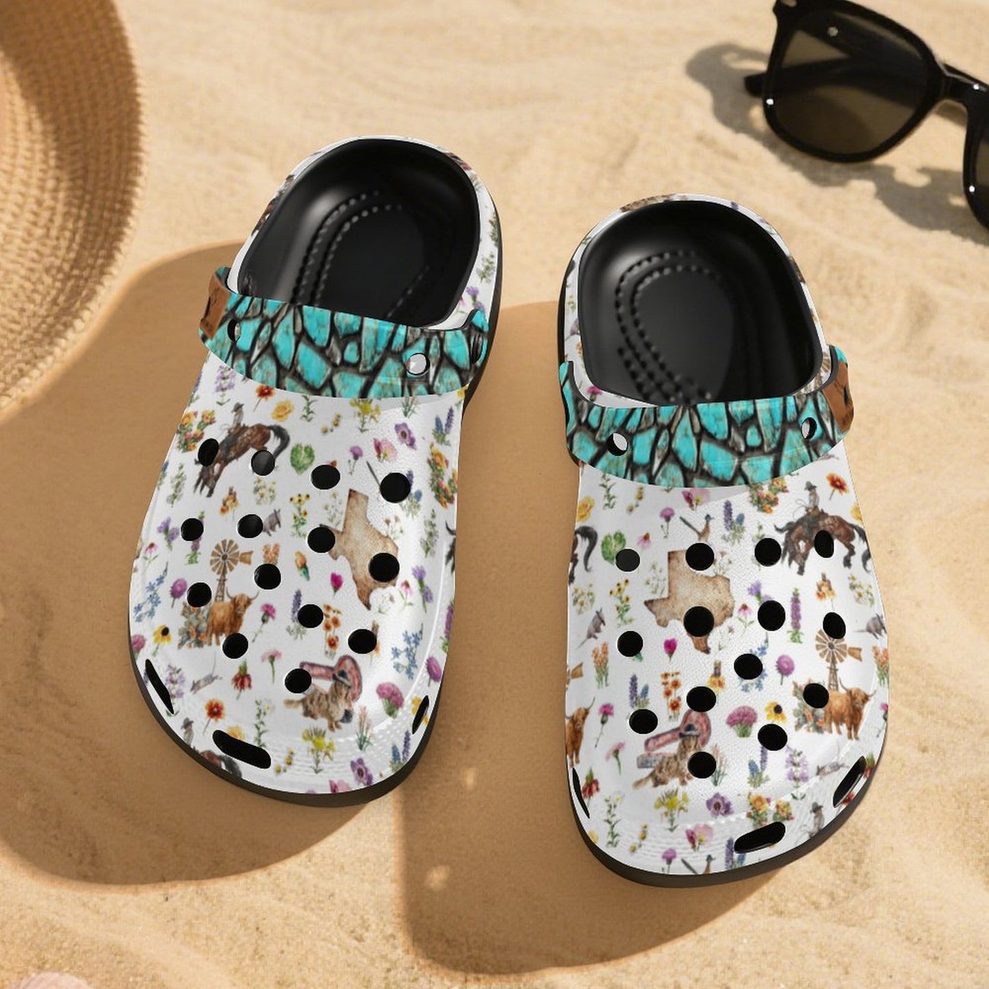 Springtime In Texas High-Heeled Salty Clogs