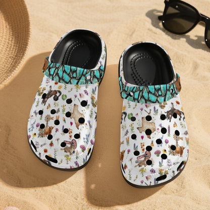 Springtime In Texas High-Heeled Salty Clogs