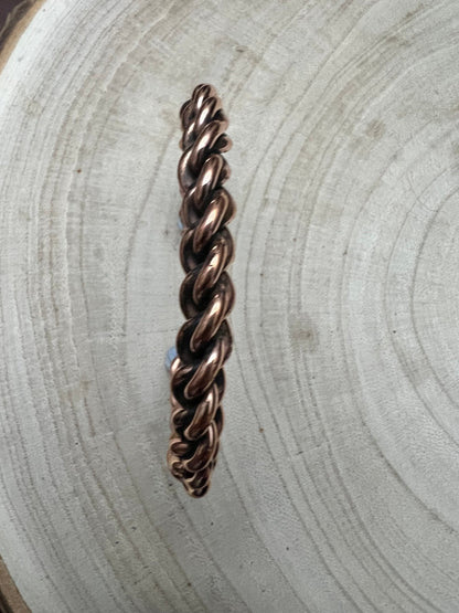 Elaine Tahe Navajo Copper Bracelet — Slim 5/16" Wide (Fits Up to 6 7/8" Wrist)
