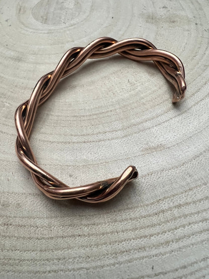 Elaine Tahe Navajo Copper Bracelet — 3/8" Wide (Fits 7 1/8" Wrist)