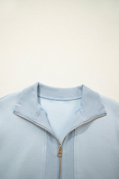 Half Zip Polo Tee & High Waist Pant Set
