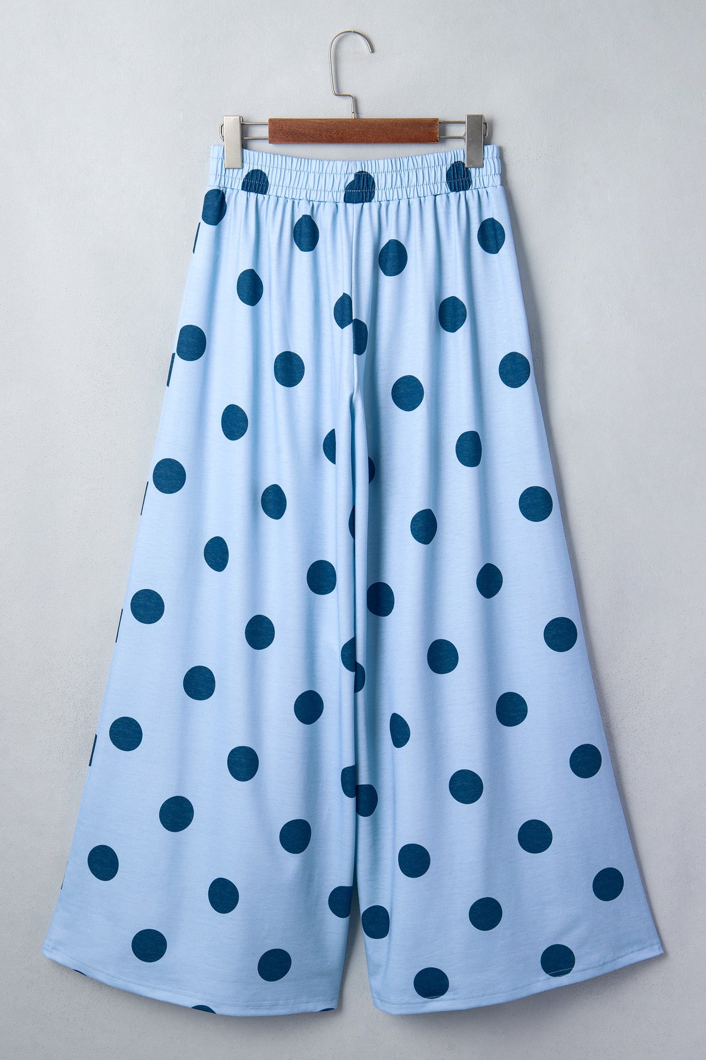 Polka Dot Wide Leg Elastic Waist Pants