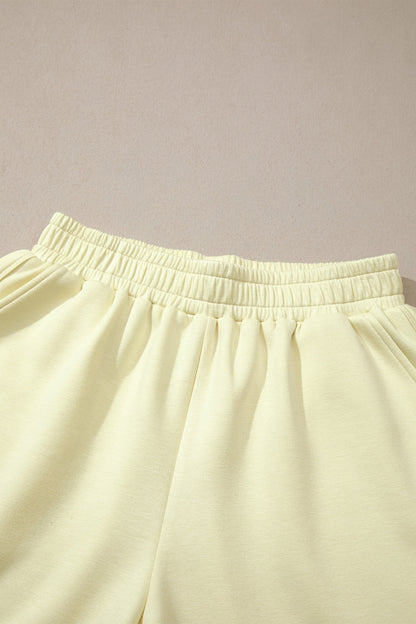 Mock Neck Exposed Seam Tunic Top & Shorts Set