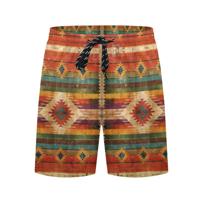 Rustic Native Serape Mid-Length Beach Shorts
