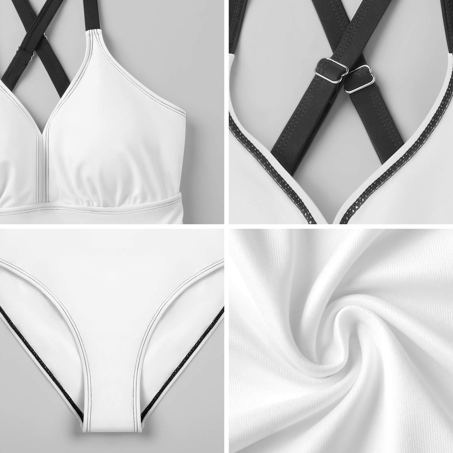 Southern Belle Patchwork Hem Tie One-piece Swimsuit