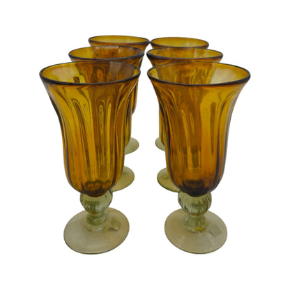 Hand-Blown Mexican Sundae Glass | Amber Rustic Design