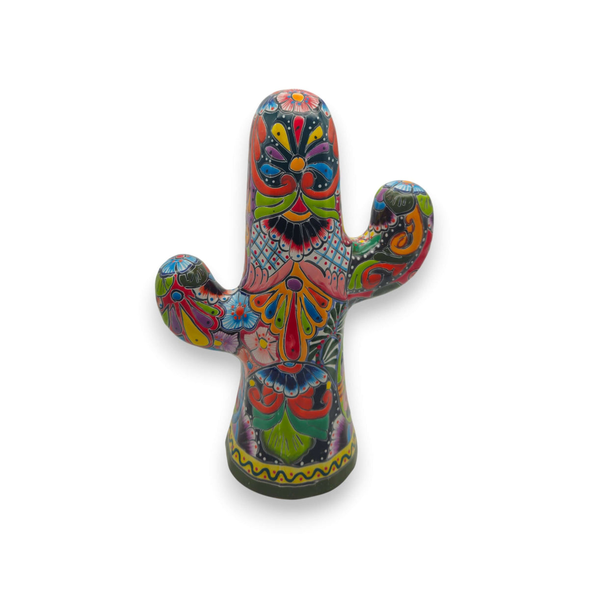 Hand-Painted Talavera Cactus | Vibrant Mexican Ceramic Art
