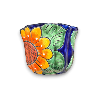 Vibrant Talavera Planter | Mexican Calla Lily Ceramic Pottery