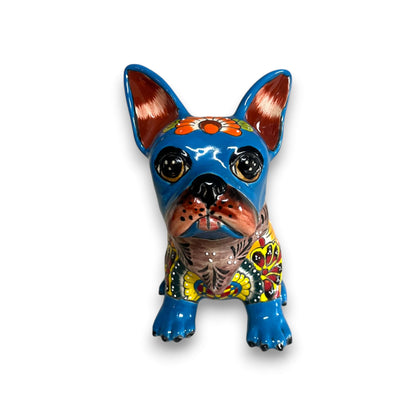 Talavera French Bulldog | Handmade Mexican Frenchie Statue