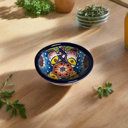 Small Talavera Salsa Bowl | Handmade Mexican Sauce Dish