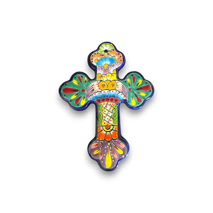 Set of 3 Talavera Wall Crosses | Handmade Mexican Ceramic Art