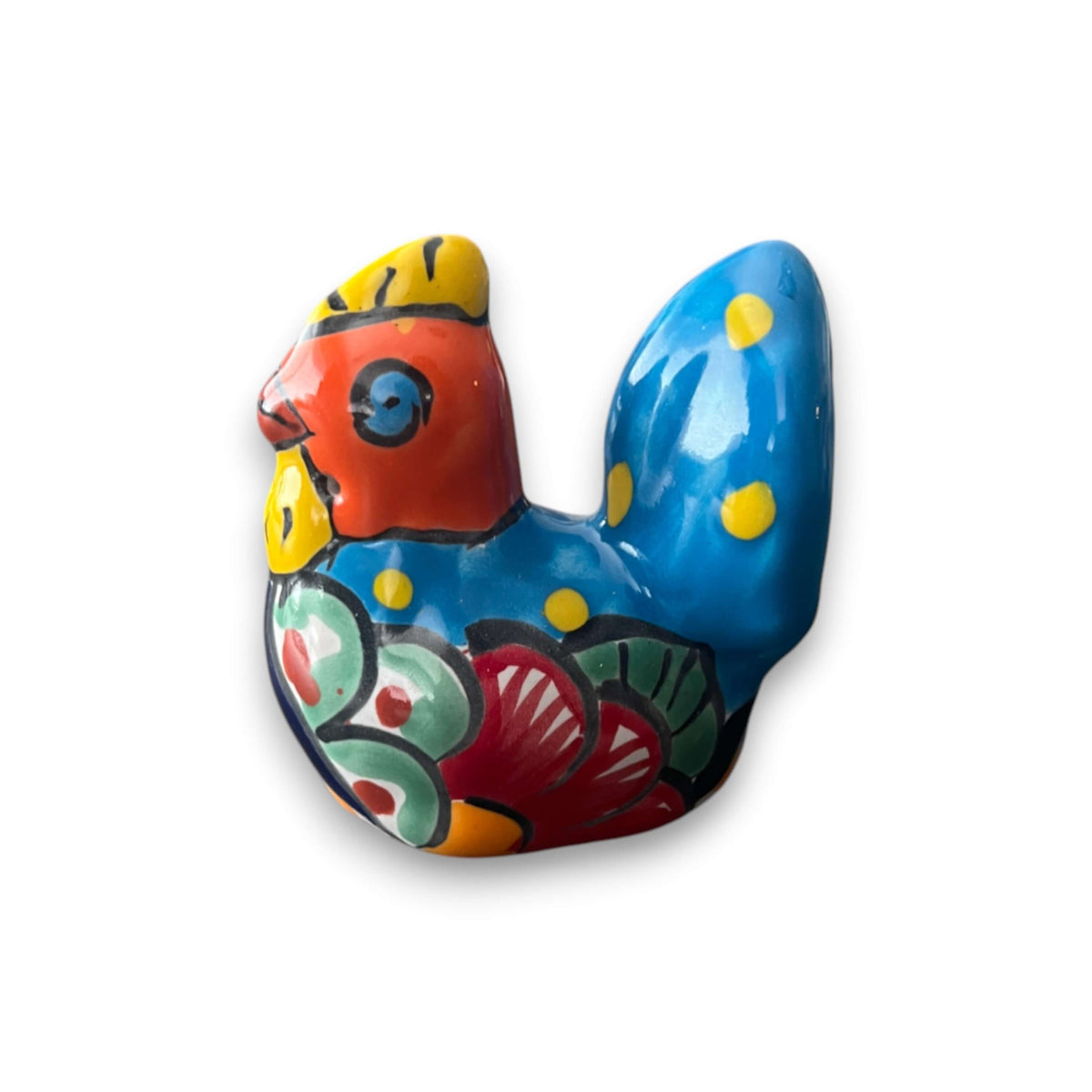 Small Talavera Chicken Pot Hanger | Handmade Mexican Garden Decor