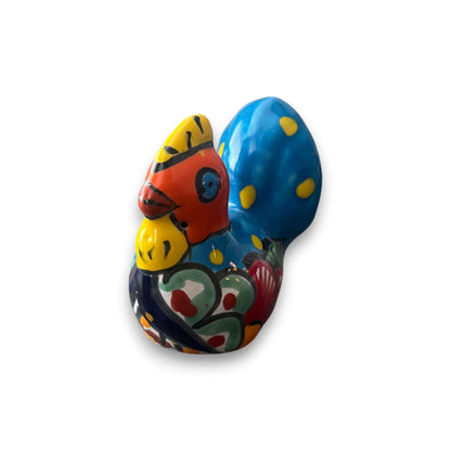 Small Talavera Chicken Pot Hanger | Handmade Mexican Garden Decor