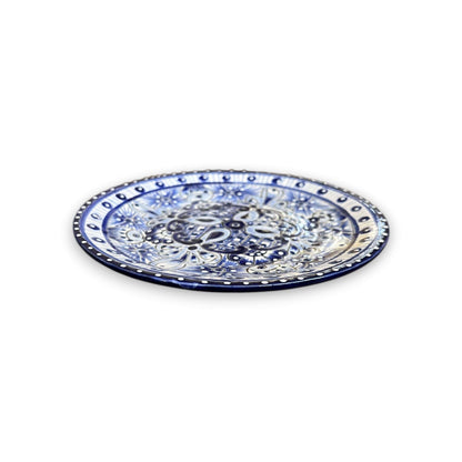Talavera Dinnerware Set | 40-Piece Blue & White Tableware for 8