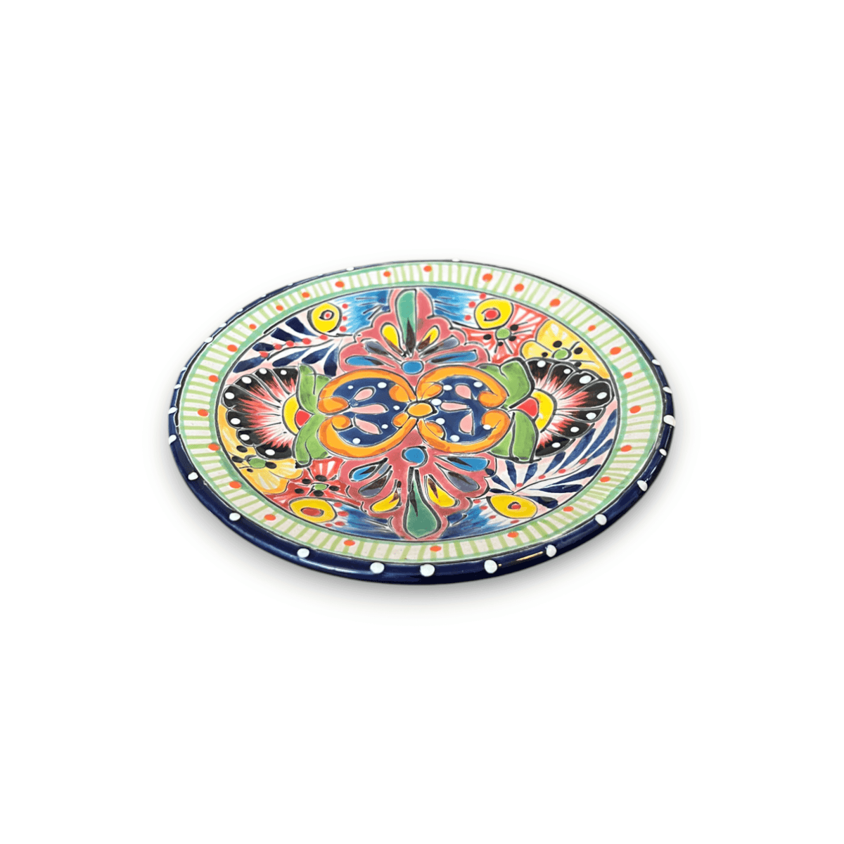 Colorful Talavera Dinnerware Set | 12-Piece Plate Set