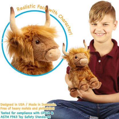 Henley the Scottish Highland Cow 11" Plush — Western Farm Friend