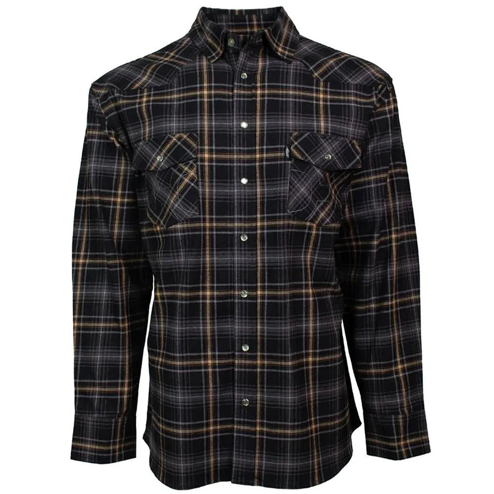 HOOey Flannel (Black/Cream) - Men's Work Shirt (Closeout)