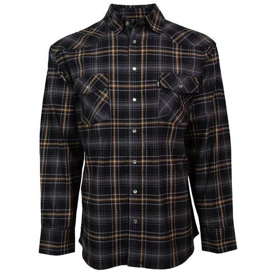 HOOey Flannel (Black/Cream) - Men's Work Shirt (Closeout)