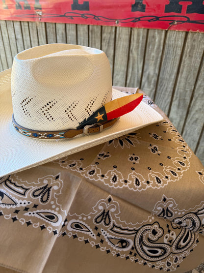 Texas Flag Western Hat Feather