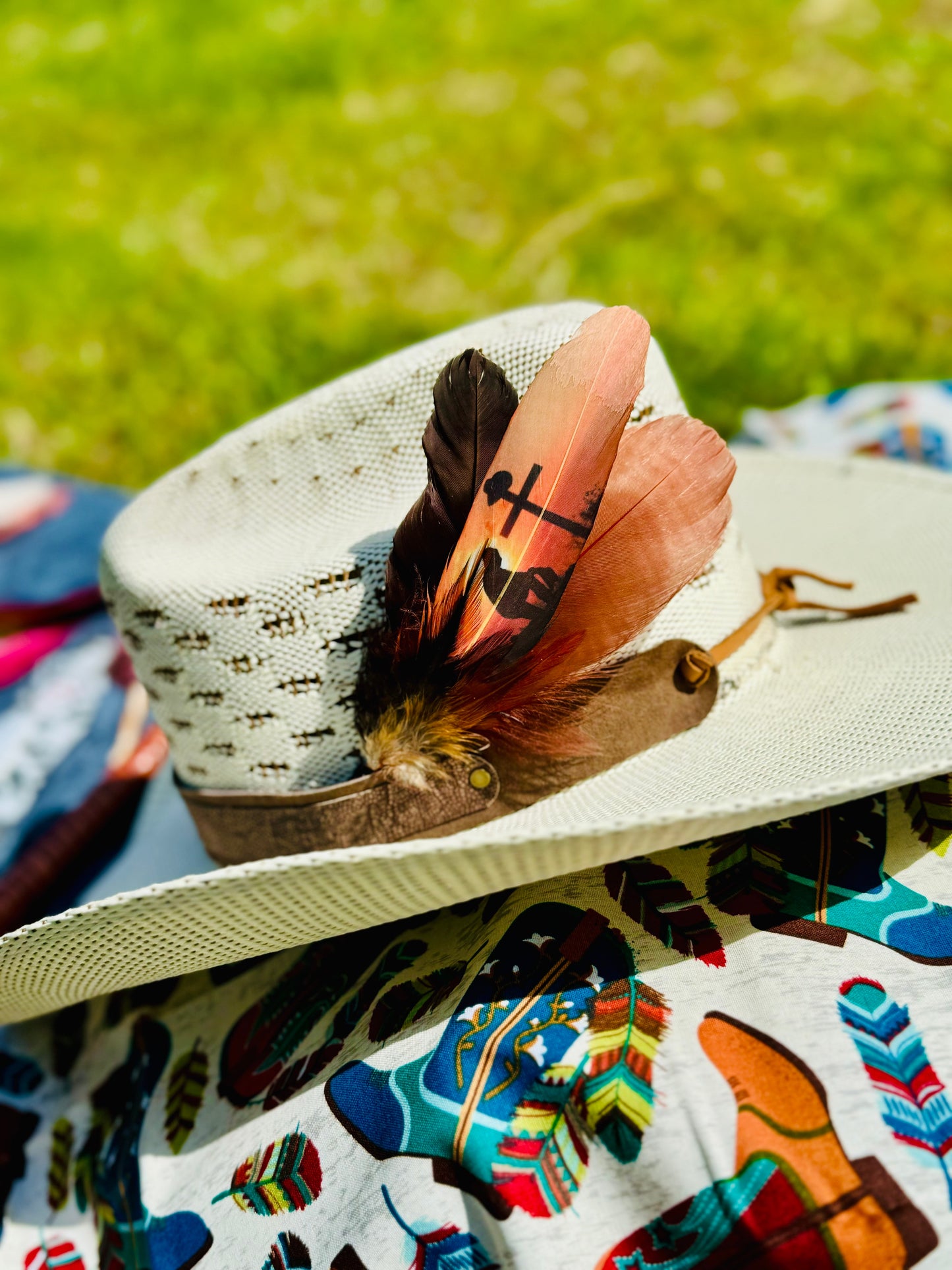 Cowboy Prayer Western Hat Feather