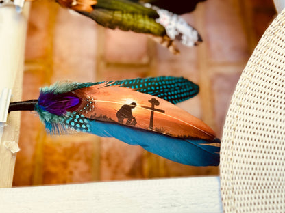 Cowboy Prayer Western Hat Feather