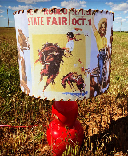 Vintage Cowgirl Lampshade