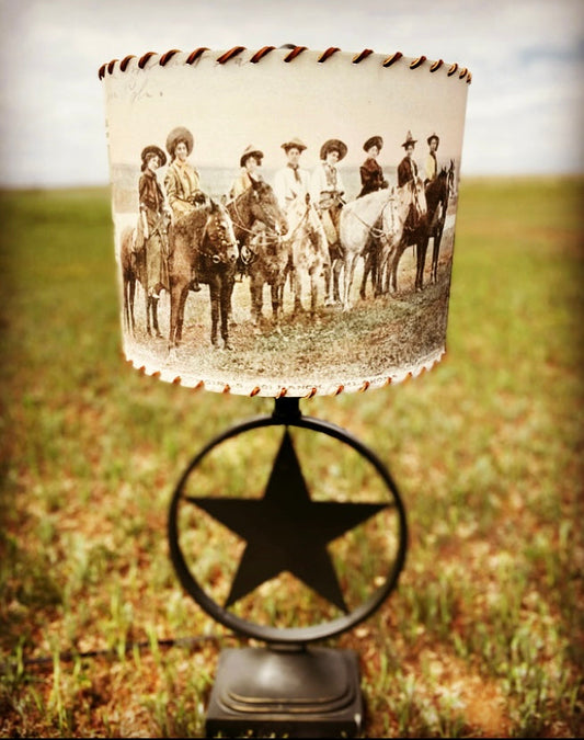 101 Ranch Cowboys and Cowgirls Lampshade Large 14 inch