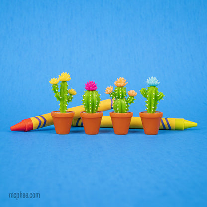 Itty Bitty Cactus (Bag of 8) - Tiny Figurines Arts & Crafts - Archie McPhee