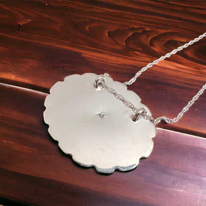 Jimson Belin Navajo Sterling Silver Necklace with Kingman Turquoise — 16"