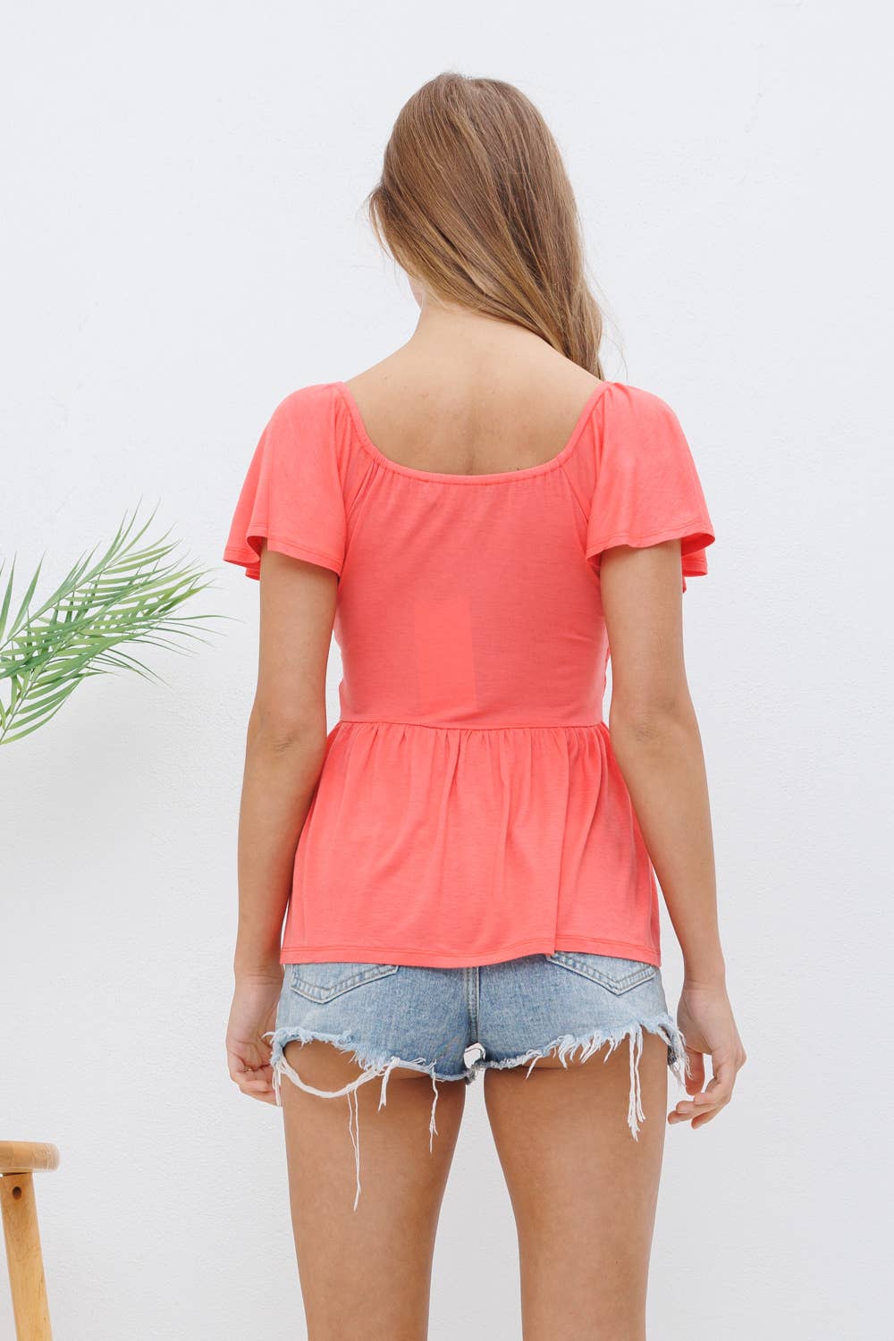 Blue B Lace Bralette Bodice Soft Rayon Knit Peplum Top — Feminine Western Statement Piece (Pink Small remaining)
