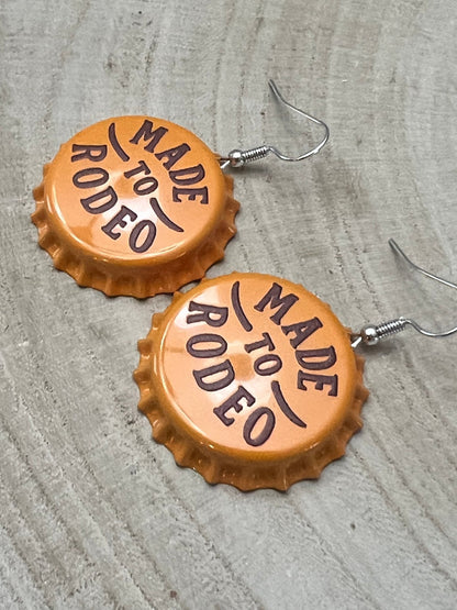 Made to Rodeo Beer Cap Western Earrings — Playful Rodeo Statement