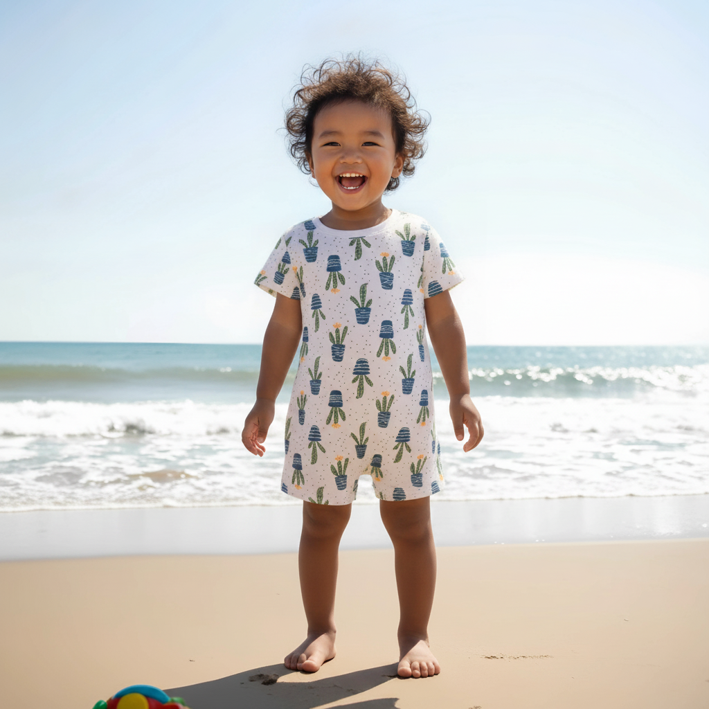 Cactus Print Summer Jumpsuit