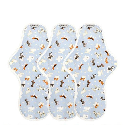Organic Reusable Cotton Period Pads - 3 Overnight Pads
