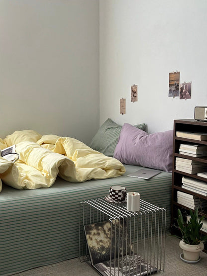 Yellow Sage Duvet Cover Set