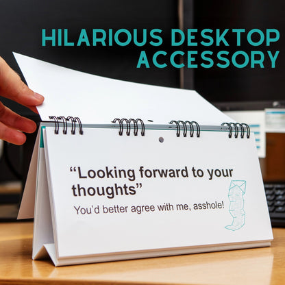 As Per My Last Email - Desk Spiral Flip Book - Funny Office Message Table Signs