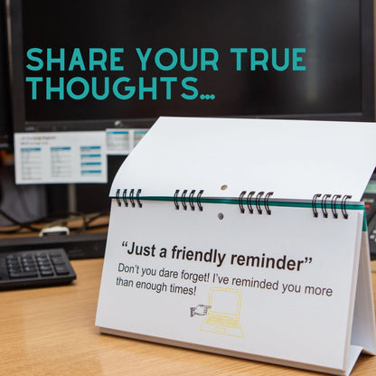 As Per My Last Email - Desk Spiral Flip Book - Funny Office Message Table Signs