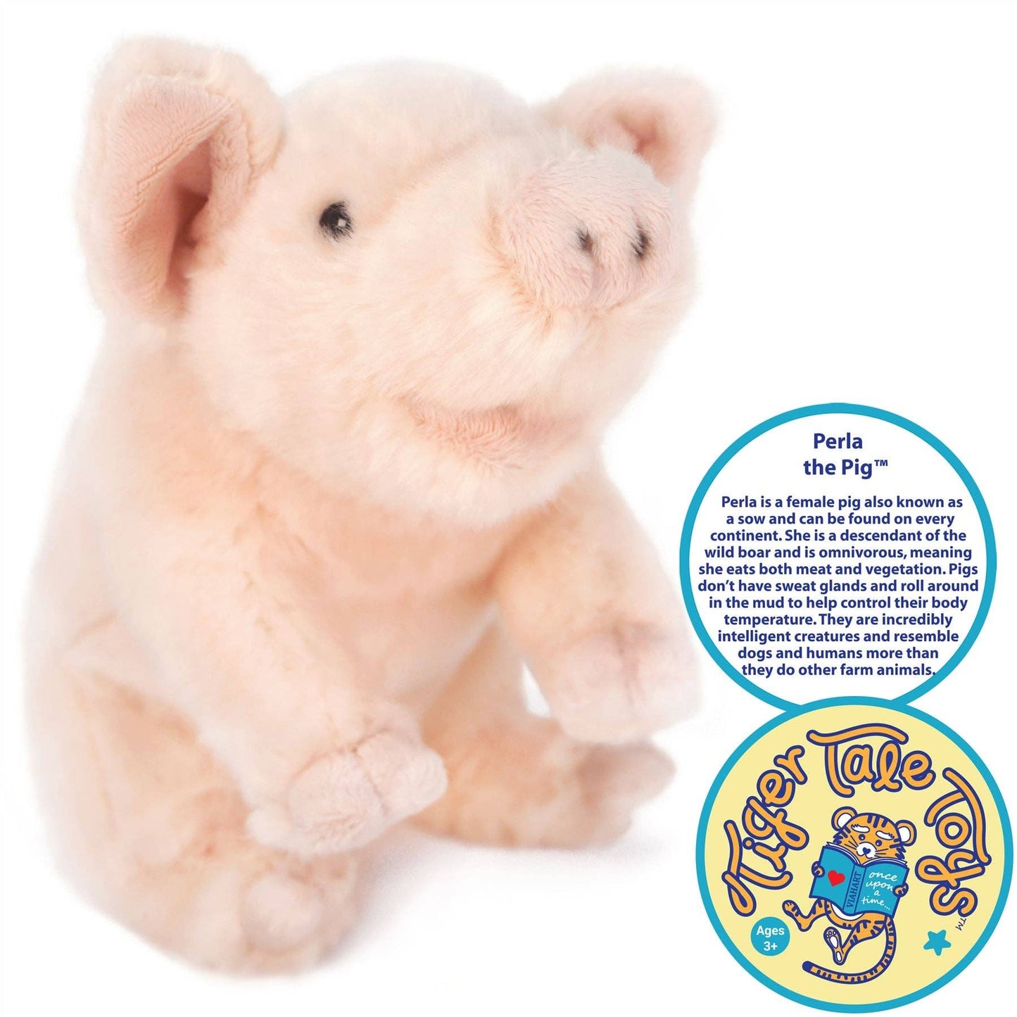 Perla the Pig 11" Plush — Western Farm Friend (Smart Pig Story)