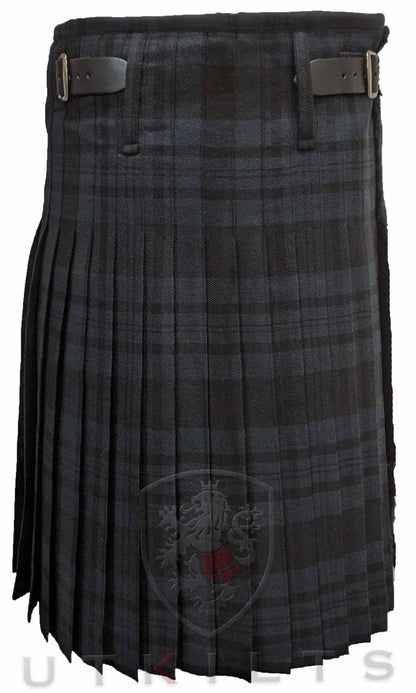Traditional Kilt – Standard 4–5 Yard Wool, Black Isle
