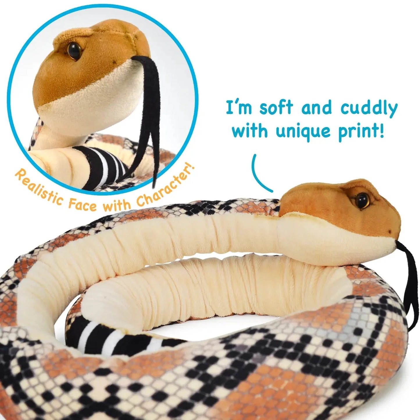 Rambo the Rattlesnake 4.5 ft Plush — Wild Western Desert Critter