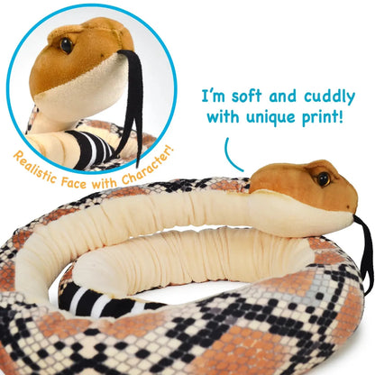 Rambo the Rattlesnake 4.5 ft Plush — Wild Western Desert Critter