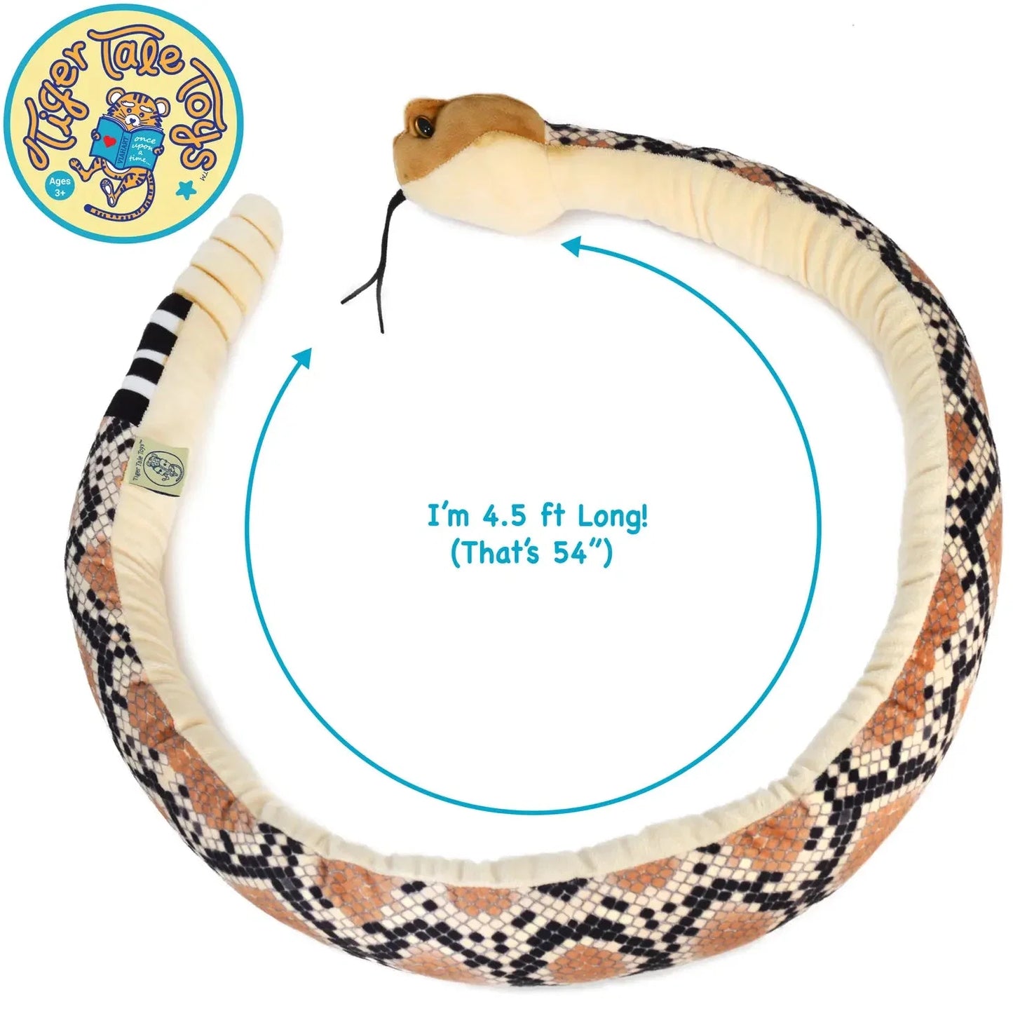 Rambo the Rattlesnake 4.5 ft Plush — Wild Western Desert Critter