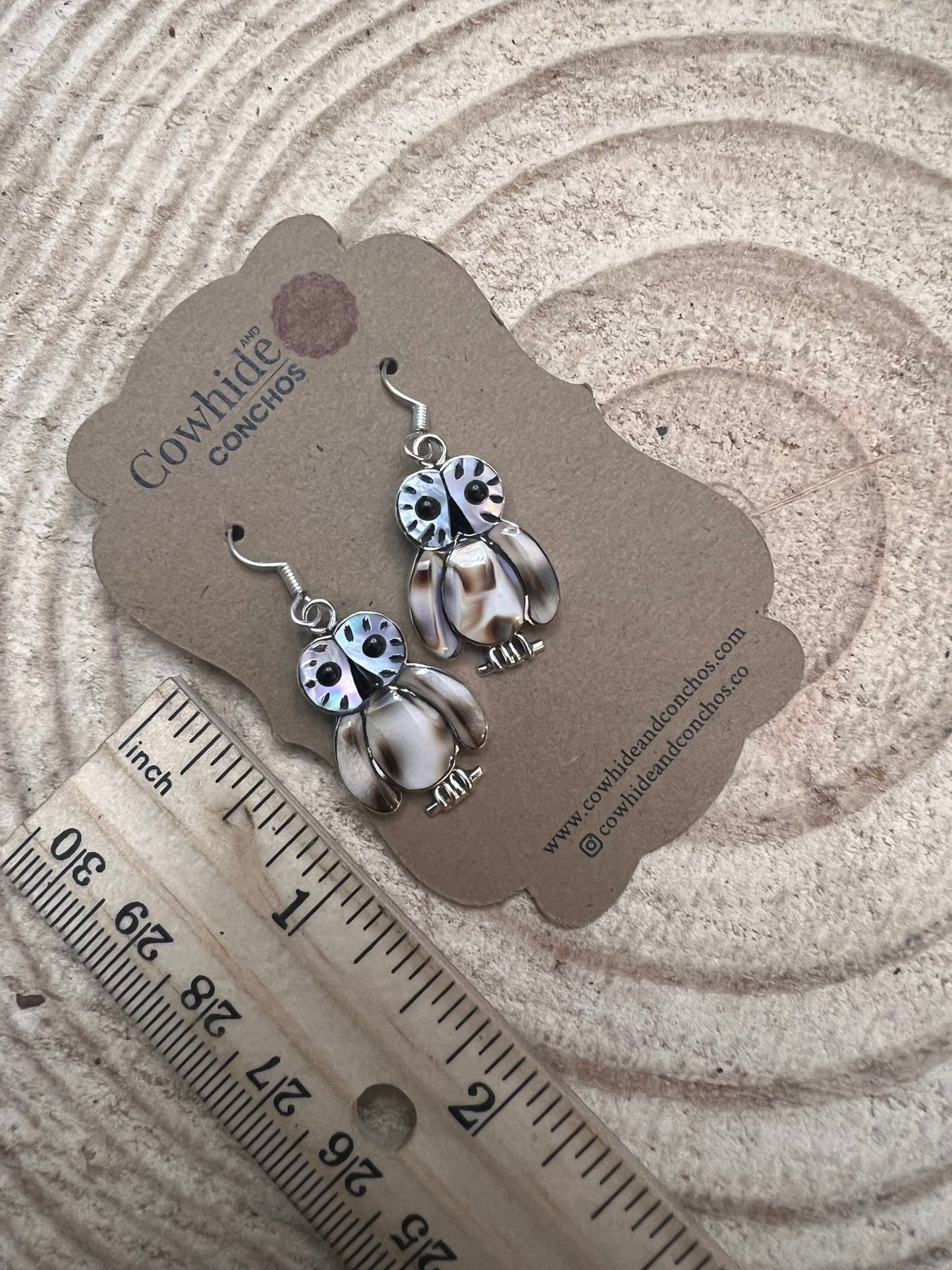 Reginda Kallest Zuni Multi-Stone Inlay Owl Sterling Silver Earrings