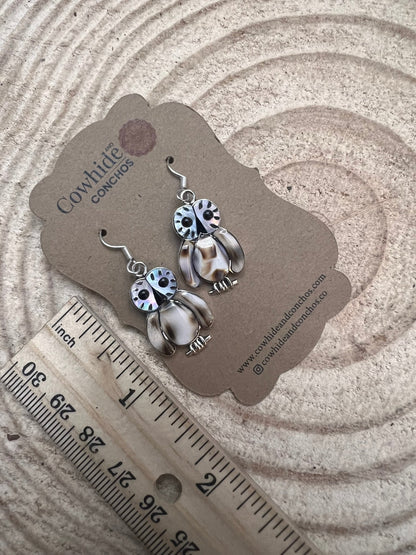 Reginda Kallest Zuni Multi-Stone Inlay Owl Sterling Silver Earrings