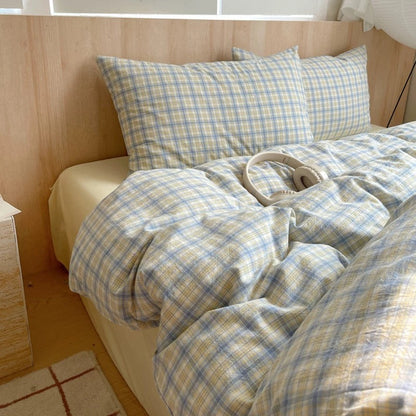 Retro Classic Plaid Duvet Cover Set