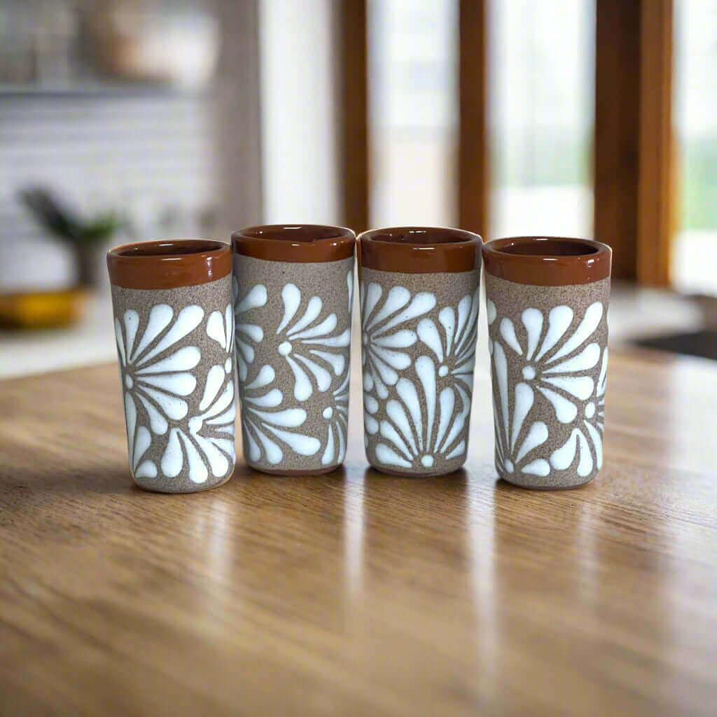 Rustic Talavera Shot Glass | Handmade Mexican Ceramic Drinkware