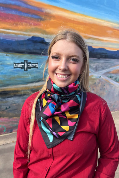 "Sassy Señorita" Wild Rag — Bold 36" Polyester Statement Scarf