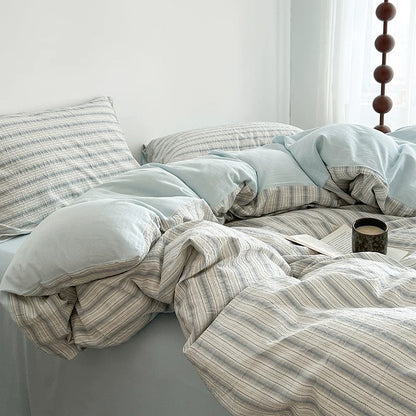 Coastal Blue Reversible Duvet Cover Set