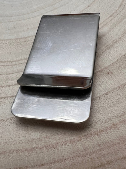 Sherry Nez Zuni Multi-Stone Inlay Money Clip — Sterling Silver & Stainless