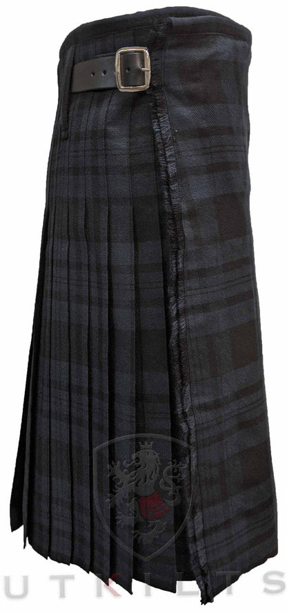 Traditional Kilt – Standard 4–5 Yard Wool, Black Isle